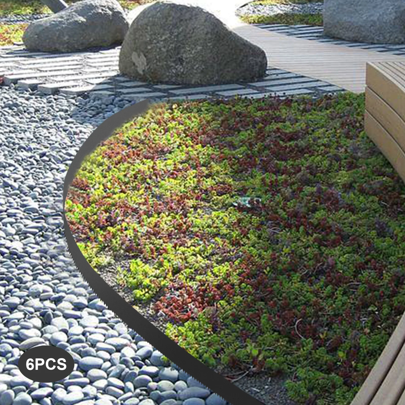 

Professional Yard Edging, 6PCS Black Steel Lawn Border, 40 In x 6 In Garden Edging Kit, 19.5ft Total Length For DIY Landscaping