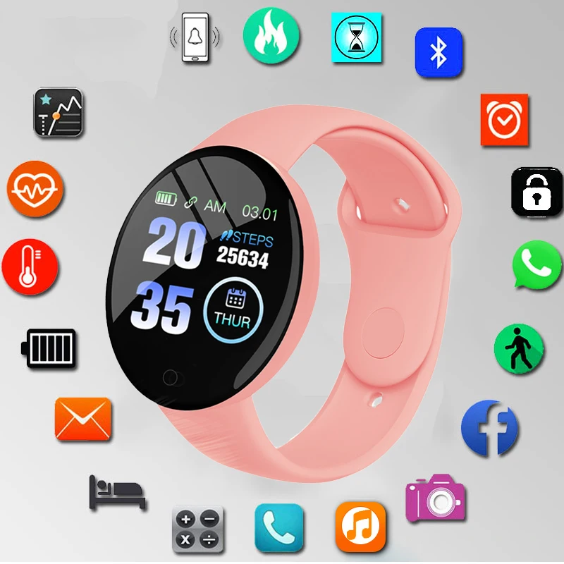 

Macaron D18 Smart Watch Men Waterproof Smartwatch Women Kids Blood Pressure Monitor Fitness Tracker Watch Sport Bracelet watches