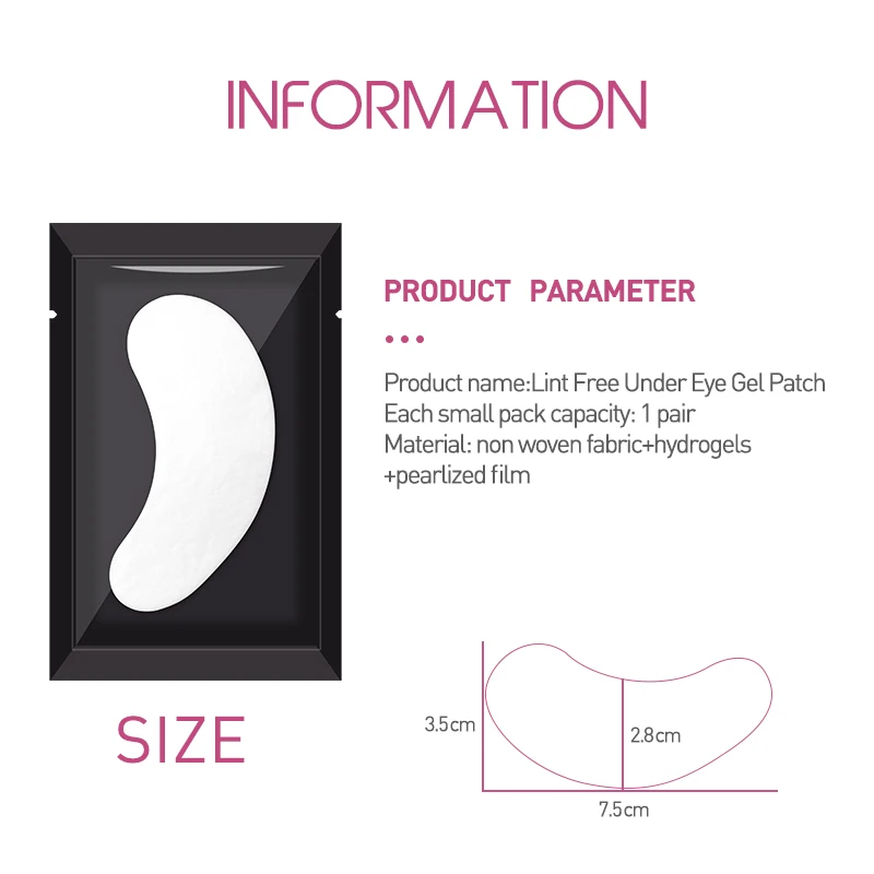 SAKURUHANA 20 PCS Eyelash Extension Gel Patches Under Eye Pads for Lash Grafting False Lashes Protection Makeup Tools