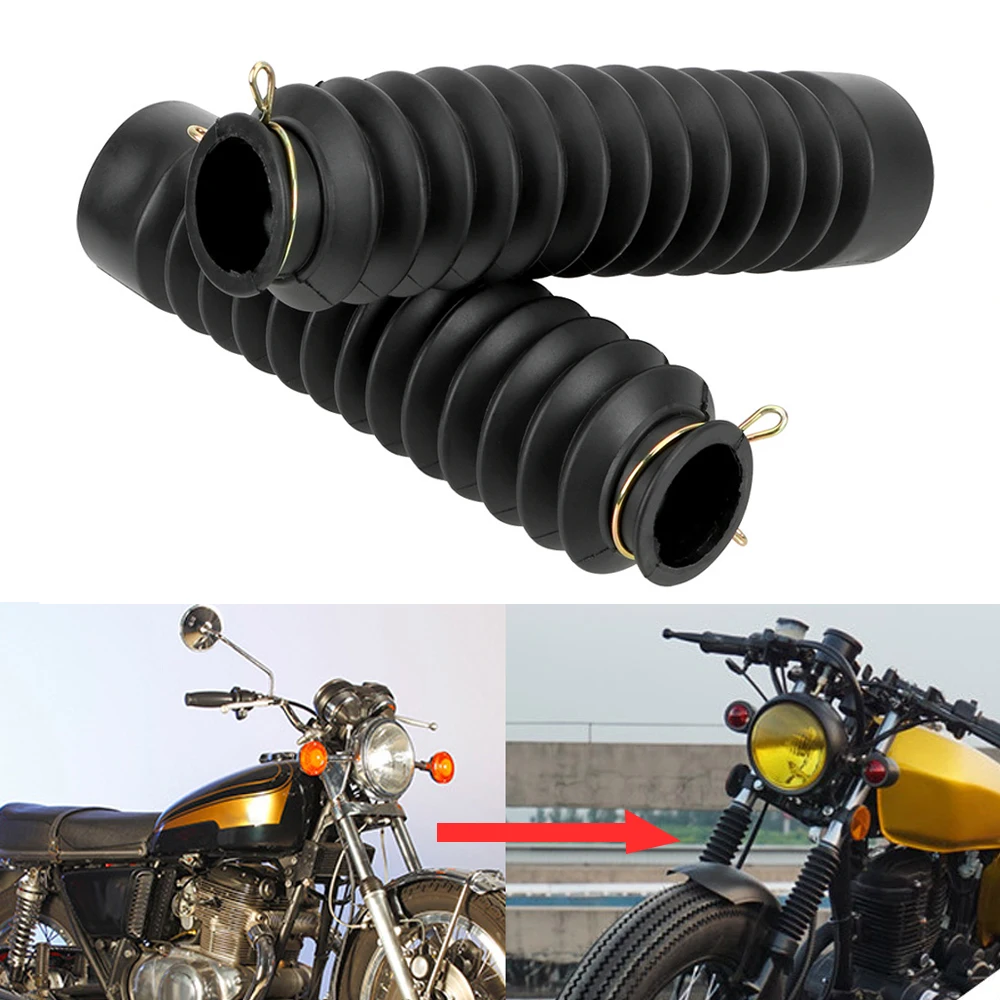 2Pcs Motorcycle Accessories Front Fork Shock Absorber Dust Cover Rubber Gaiters Gators Boots Dustproof Sleeve Protector Damping