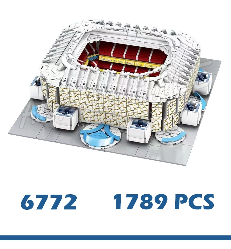 4 أنواع من ملعب كرة القدم الرياضية لكرة القدم Lusail acumama Ali Ras Abu Stadiums Grand 6770 ألعاب مكعبات البناء المتوافقة مع الطراز