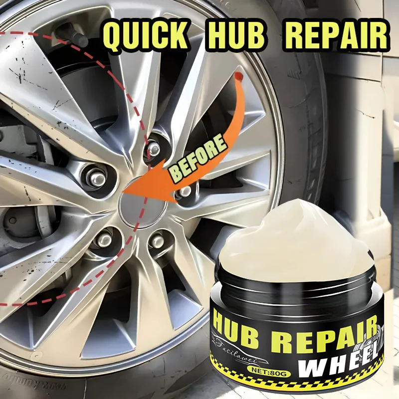 Motorcycle Universal Wheel Hub Repair Kit - Alloy Rim Scratch Remover, Oxidation Paste, Car Wheel Hub Care Polishing