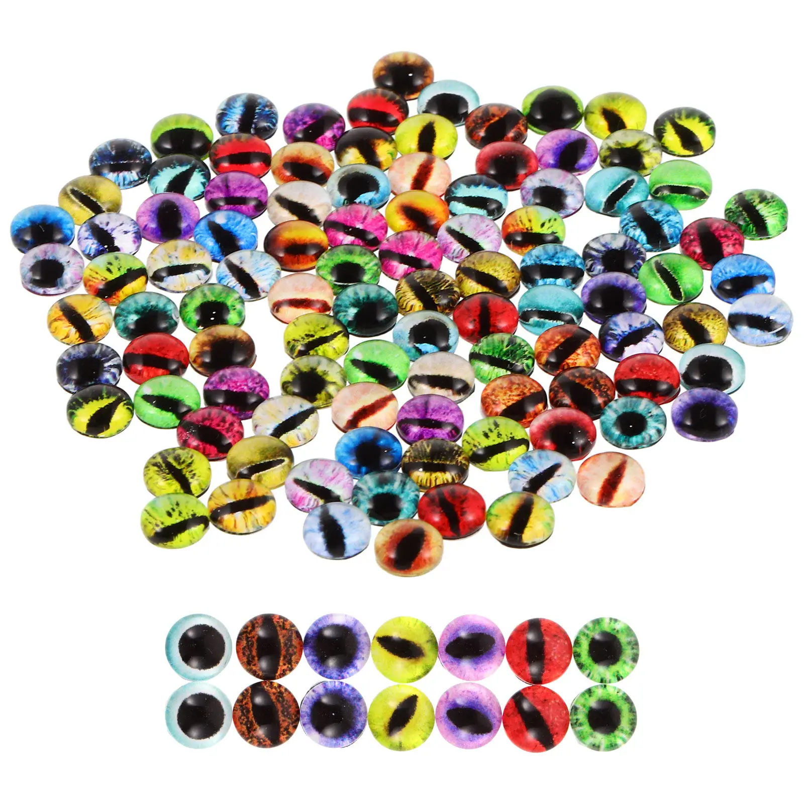 100Pcs Simulation Artificial Eyes Creative Decorative Eyeballs for DIY Crafts Handmade Accessories Realistic Glass Eyes