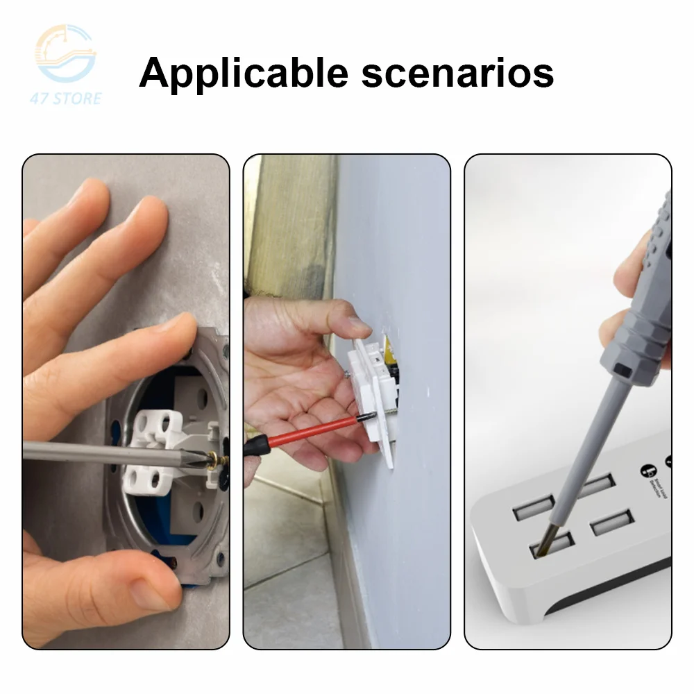Voltage Test Pen 220V AC Power Socket Voltage Detector Sensor Tester Electric Screwdriver Test Pen LED Light Circuit Indicator