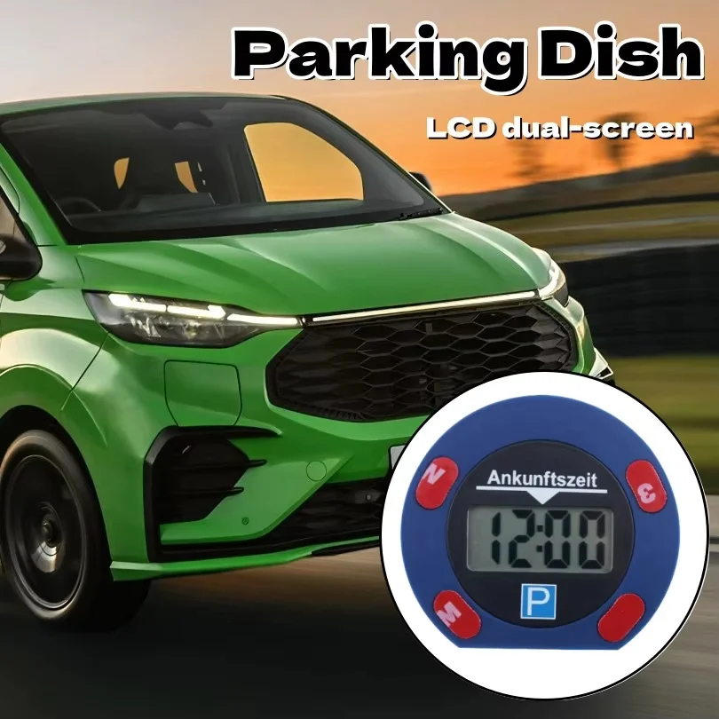 1Pc Customized Professional Parking Timer LCD Dual Screen Display Parking Timer Parking Timer Car Electronic Parking Assistance
