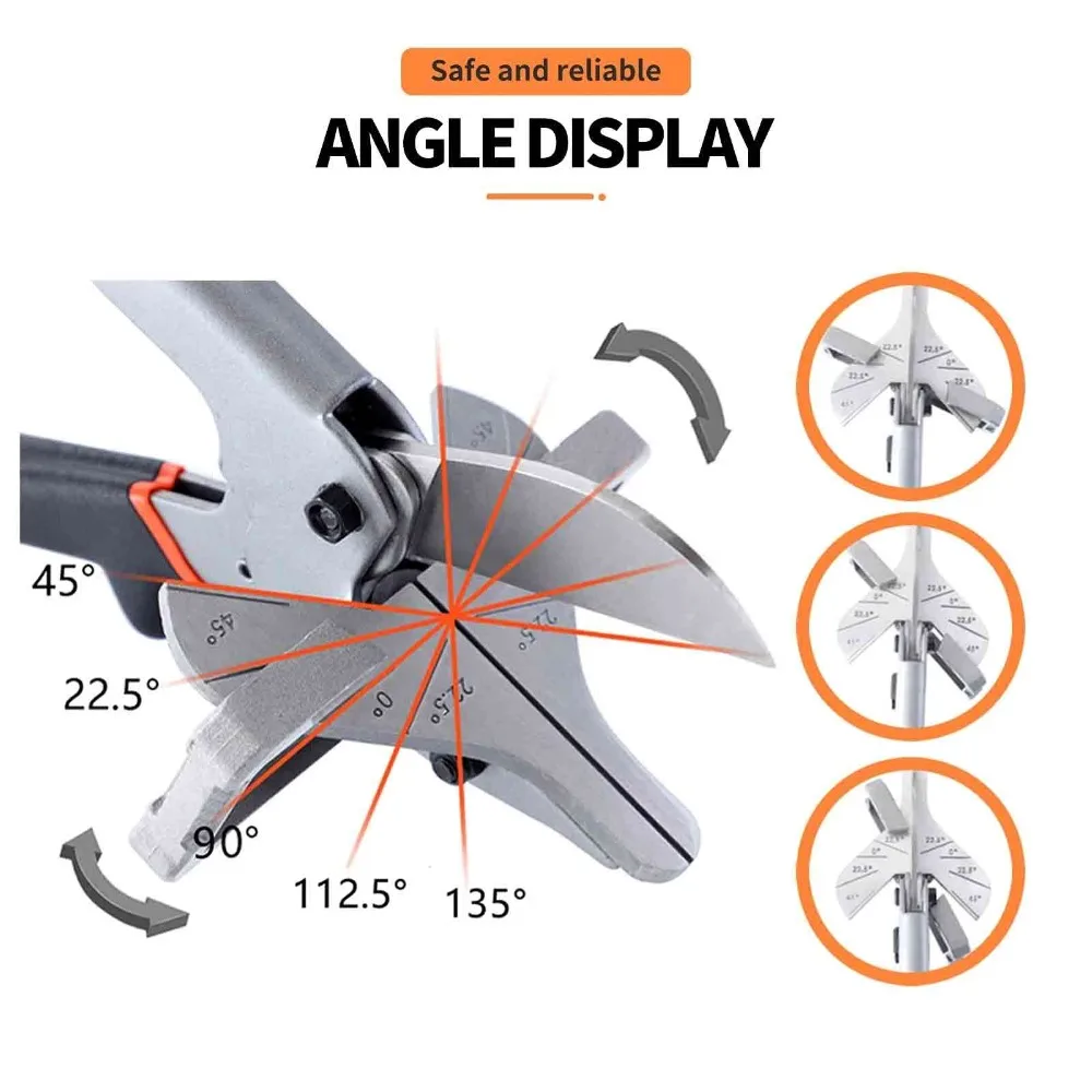 11pcs Adjustable Bevel Miter Shear Angular Design Multi-Position Locking Angular Cutting Tool Adjustable Angle Scissors