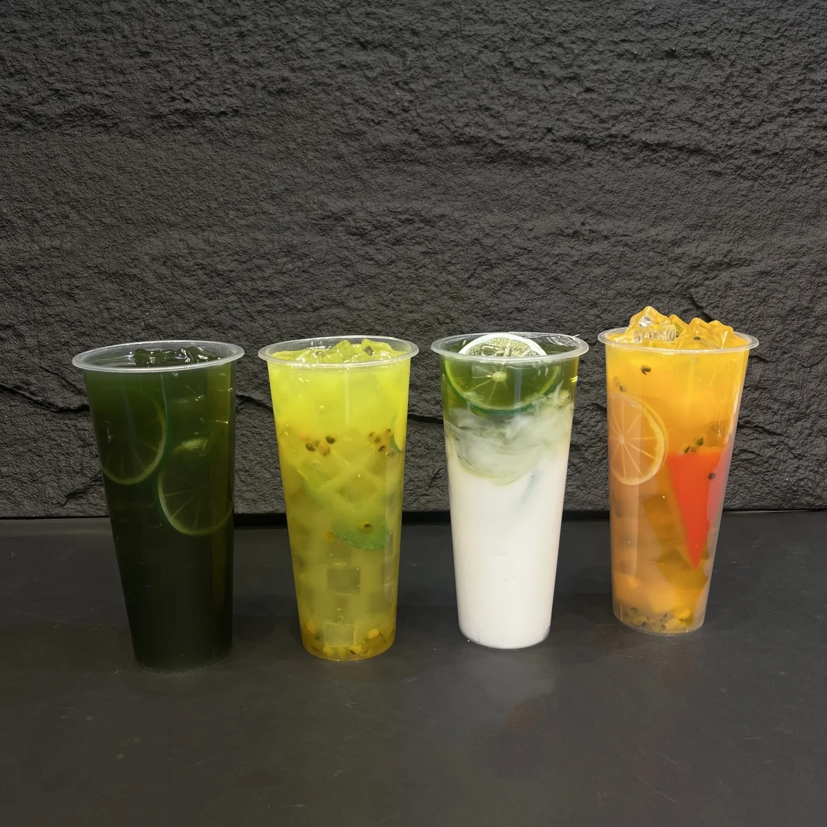 

Fake Fruit Tea Drink - Realistic Beverage Model, Boba Milk Tea Decor, Cafe Photography Prop