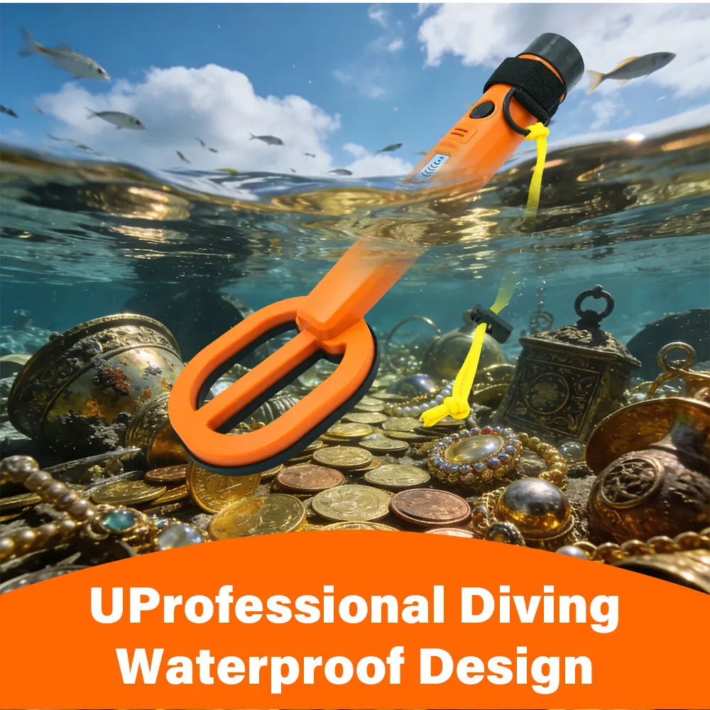 Underwater Metal Locator Sound Vibration Reminder Handheld Portable Underwater Metal Detector High Sensitivity for Lake Seabed