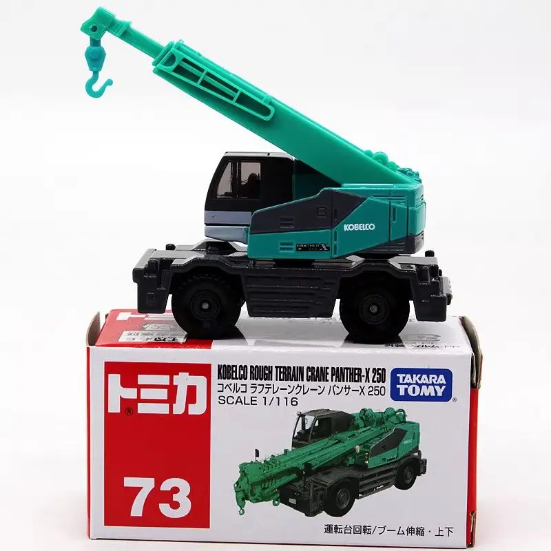 

Модель автомобиля TAKARA TOMY Tomica из литого под давлением сплава No 73 Kobelco Rough Terrain Crane, игрушка-строительная машина
