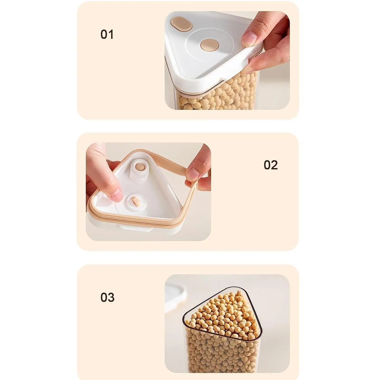 

Многофункциональный вращающийся контейнер для хранения круп с герметичной крышкой, прозрачный пластиковый, с шестью отделениями для кухонных принадлежностей