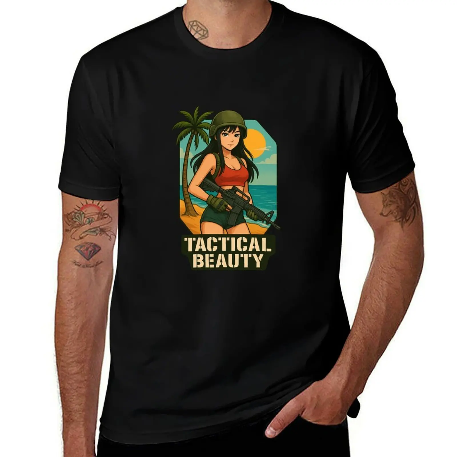 

TACTICAL GIRL T-Shirt graphics vintage t shirts anime shirt mens tall t shirts