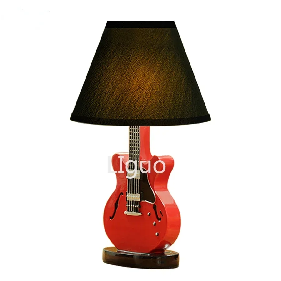 

Resin Electric Guitar Shape Table Lamps for Children Bedroom Living Room Study Reading Lamp Home Decor Bedside Table Lights E27