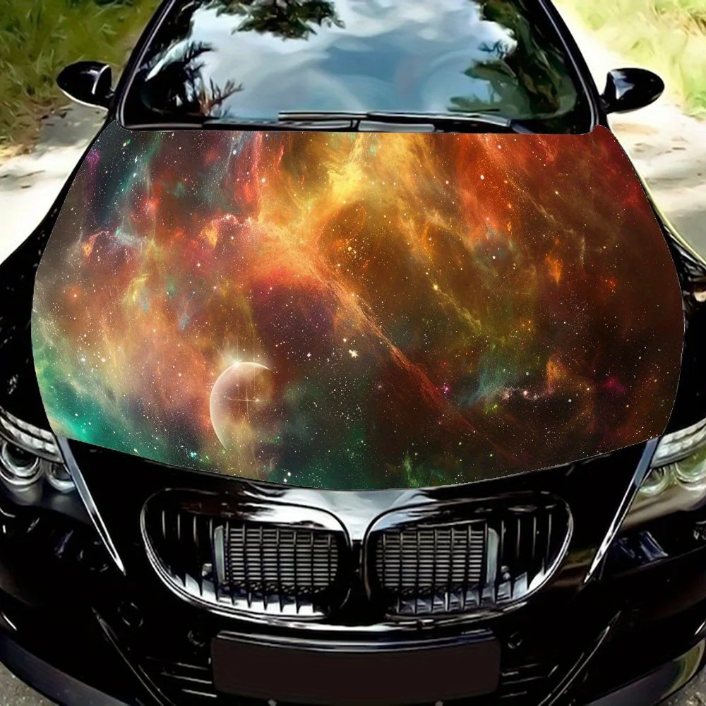 

Dazzling Nebula Color Changing Car Hood Wrap Color Vinyl Sticker Truck Graphic Bonnet Auto Accessories Decoration Decal Gift