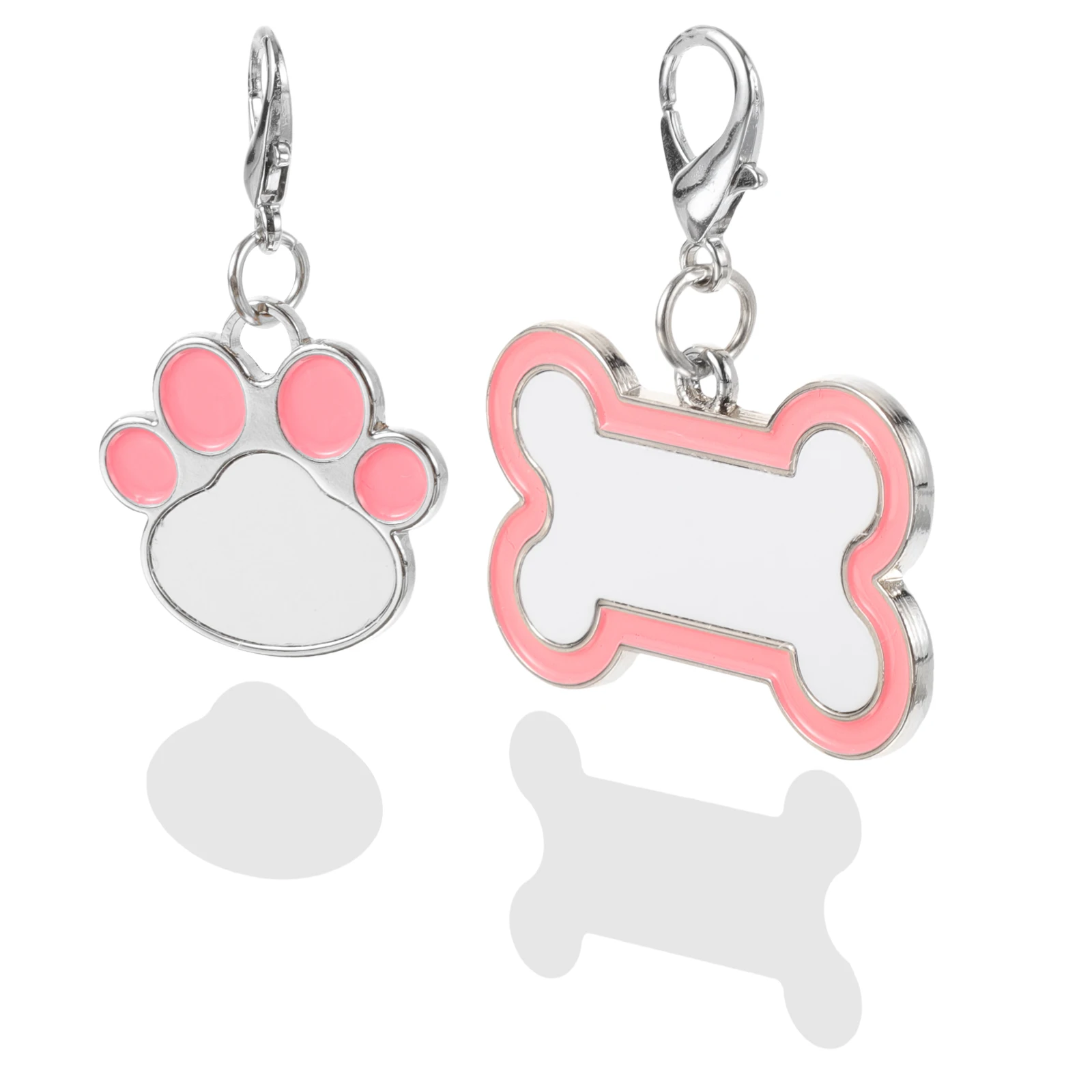 

2pcs Metal Id Dog Name Tag Blank Cat Tags Sublimation Pendants Customizable Engraved Tags For Collar Pet Accessories Durable