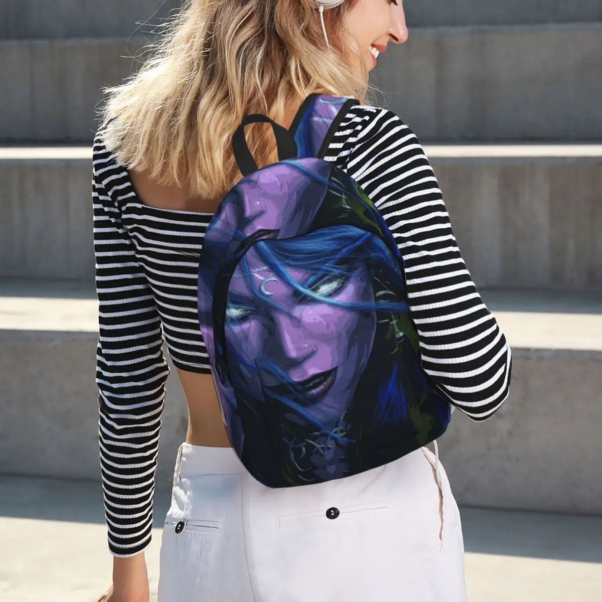 Night Elf Wow Backpack Student BookBag Children School Bag Laptop Shoulder Bags for Men Women