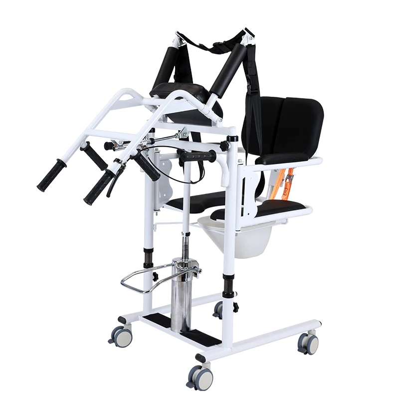 Silla de transferencia manual para uso doméstico y hospital, elevador hidráulico para pacientes con eslinga de seguridad, asiento de inodoro para equipos de rehabilitación