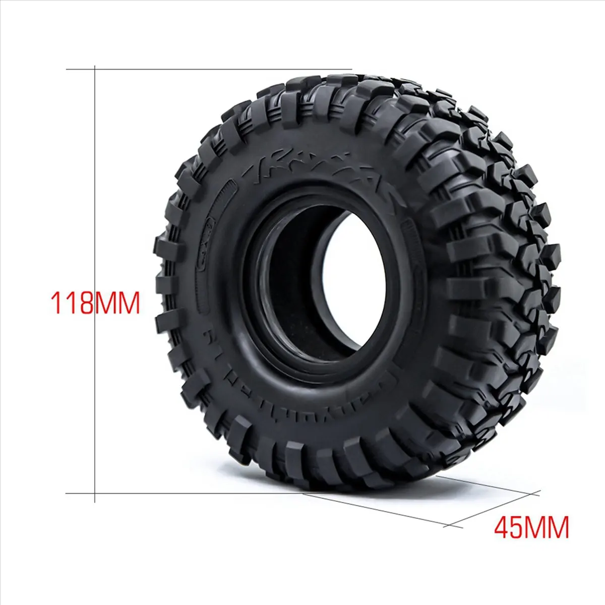 

Комплект из 8 резиновых шин 118 мм 1.9 для радиоуправляемых краулеров 1/10 Axial SCX10 90046 AXI03007 Traxxas TRX4 D90 Tamiya CC01