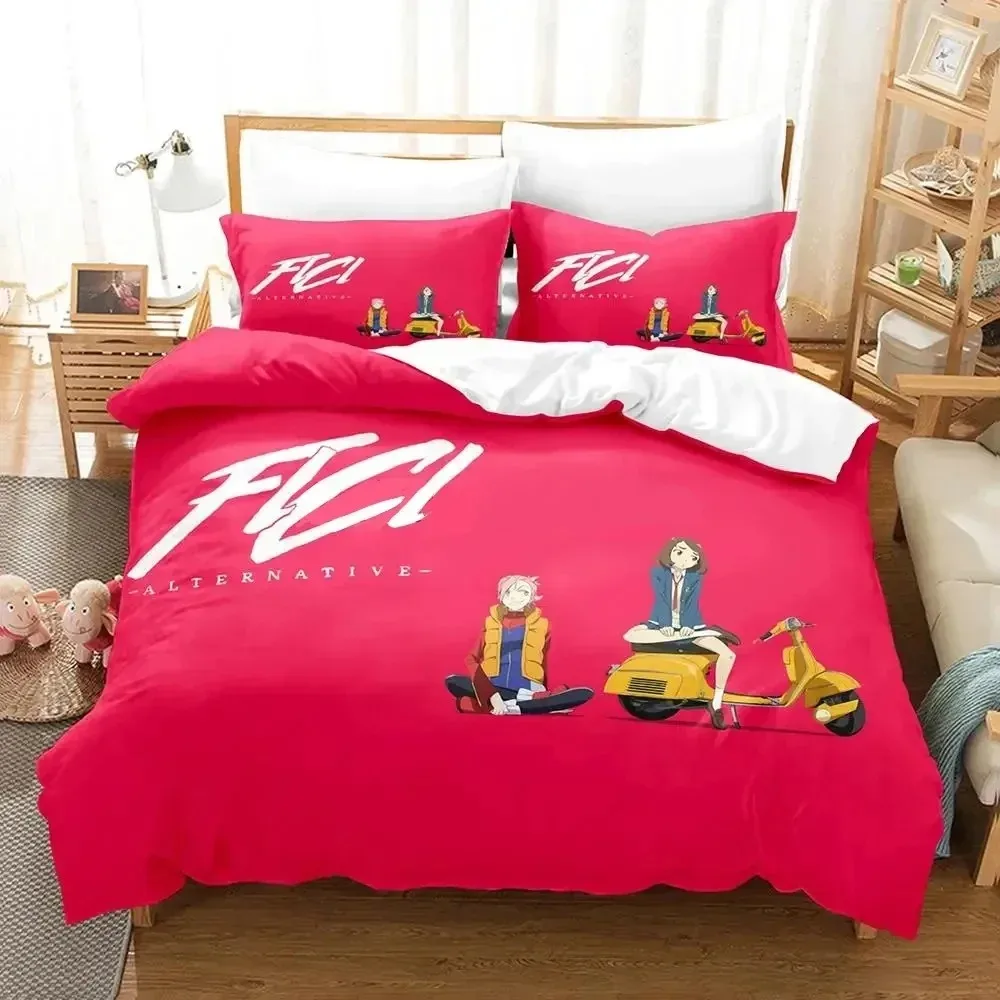 

3D FLCL Alternative Boys Bedroom Bedspread Single Twin Full Queen King Size Anime B Quilt Cover Pillowcaseed Sheet Set