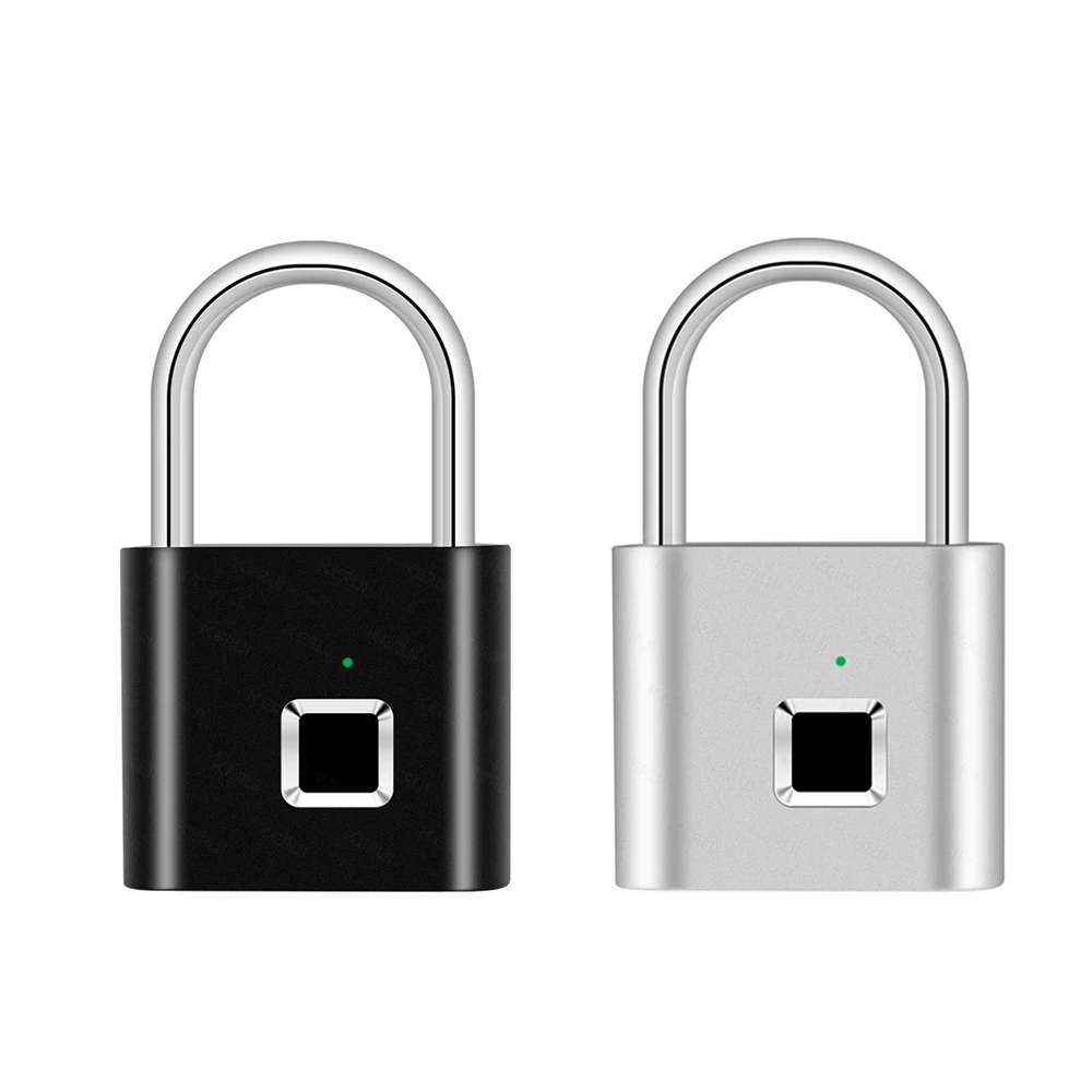 USB-Type C Smart Padlock: Keyless Electronic Fingerprint Access with Quick-Touch Thumbprint – For Luggage & Cabinets