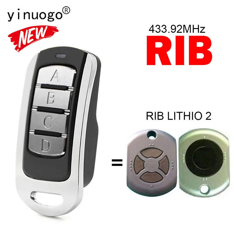 RIB LITHIO 2 Garage Door Remote Control Fixed Code 433.92MHz Copier/Door Key Opener Multi-Frequency Remote Control