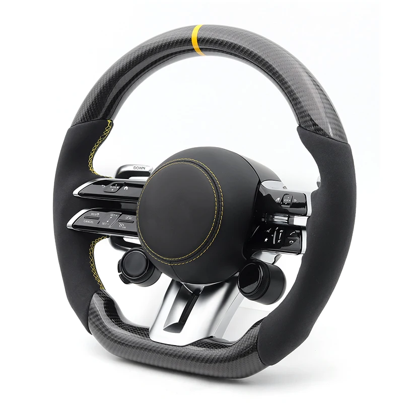 

OLED Konb Button Steering Wheel Yellow Line for Mercedes-Benz AMG W190 W205 W166 W167 W177 W217 W222 W223 W257 W292 W463 W464