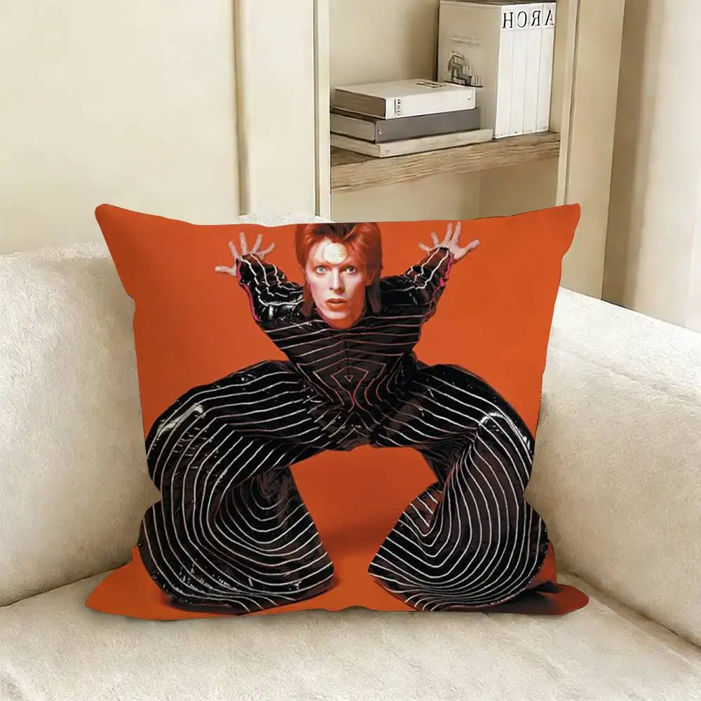 D-DavidS B-BowieS Various Sizes Square Pillow Case For Car Home Bedchamber Decor