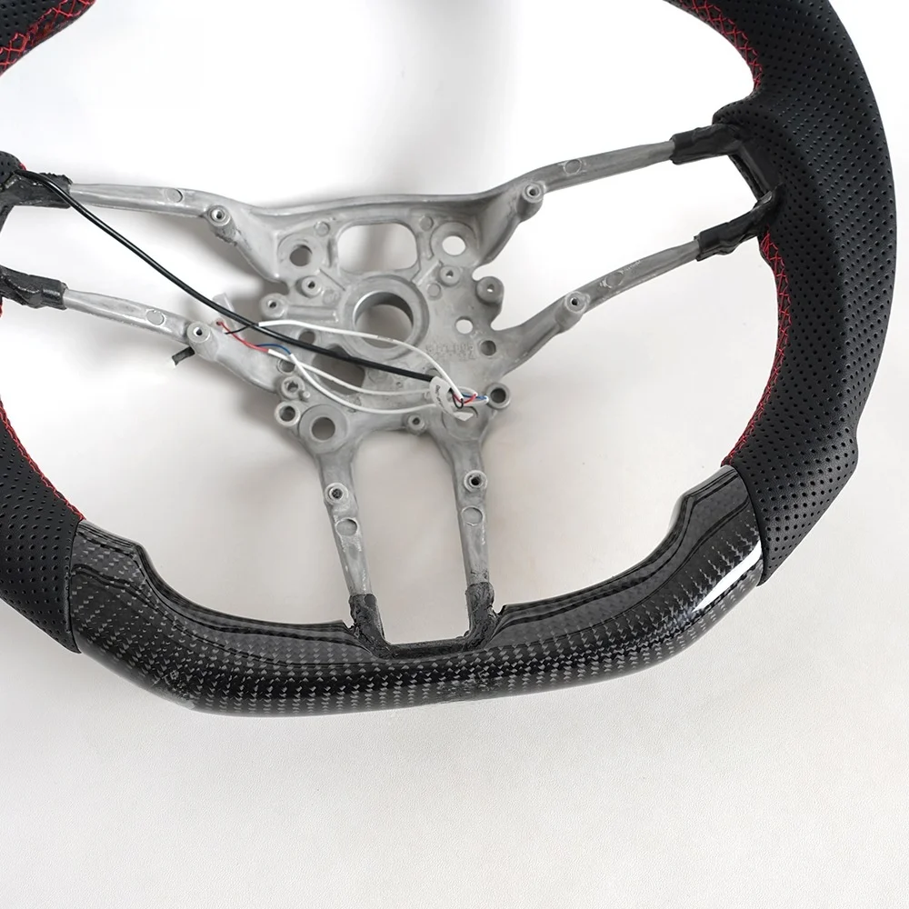 -For Custom LED Carbon Fiber Steering Wheel for  911  Macan Taycan 2019-2022^