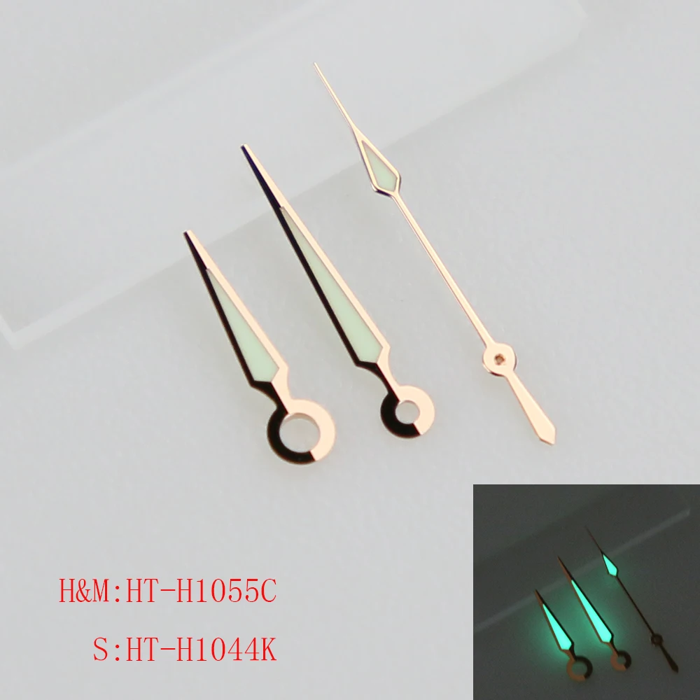 1055 Cut Face Super C3 Green Luminous  Fit NH34 35 36 38 70 Automatic Movement SKX007 Watch Hands