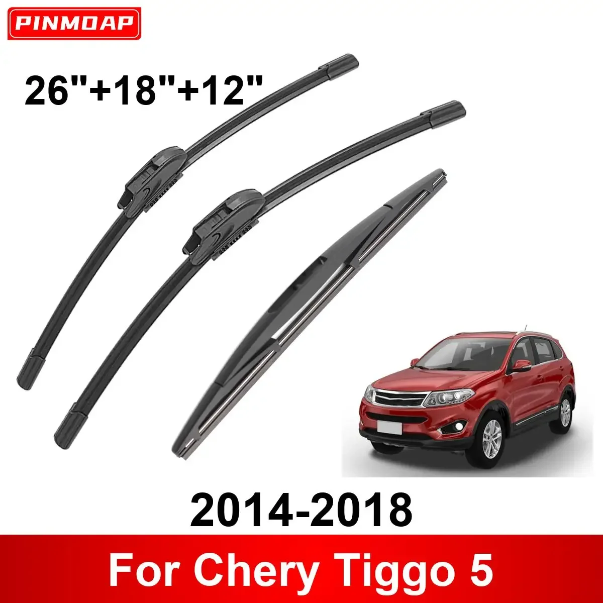 

3PCS Car Wiper For Chery Tiggo 5 2014-2018 Front Rear Wiper Blades Brushes Auto Accessories 2014 2015 2016 2017 2018