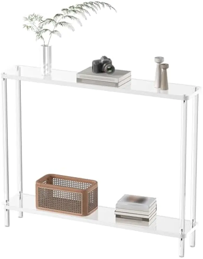 Narrow Console Table for Entryway, 7.6