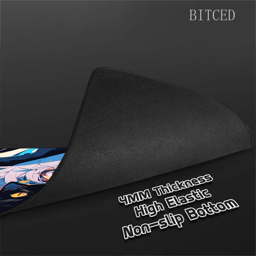 450x400 Premium Gaming Mouse Pad Ultrafine Surface High Elastic Non-slip Bottom Mouse Mat Anime Girl Speed Mousepad Keyboard Mat