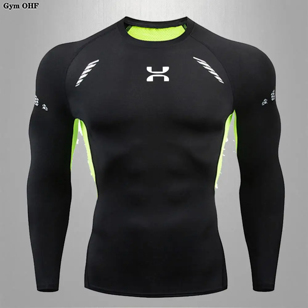 Sun Protection Second Skin Breathable Compression Shirt Men Rashguard Jiu Jitsu Fitness Gym Running Outdoors Sports T-Shirts Men