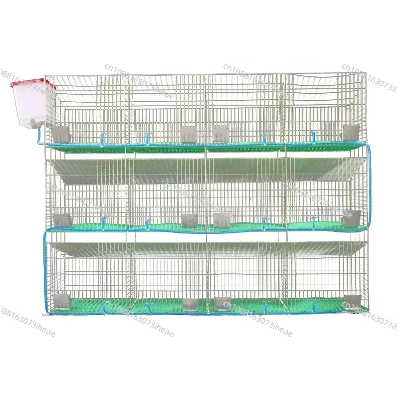 12-Hole Stackable Rabbit Cage - 3-Tier Commercial Breeding Hutch for Large Farms (Industrial Grade)