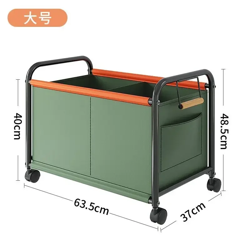 Trolley Storage Box High Capacity Home Living Room Toys Snacks Books Storage Rack Bedroom Clothing Quilt Debris Organizer