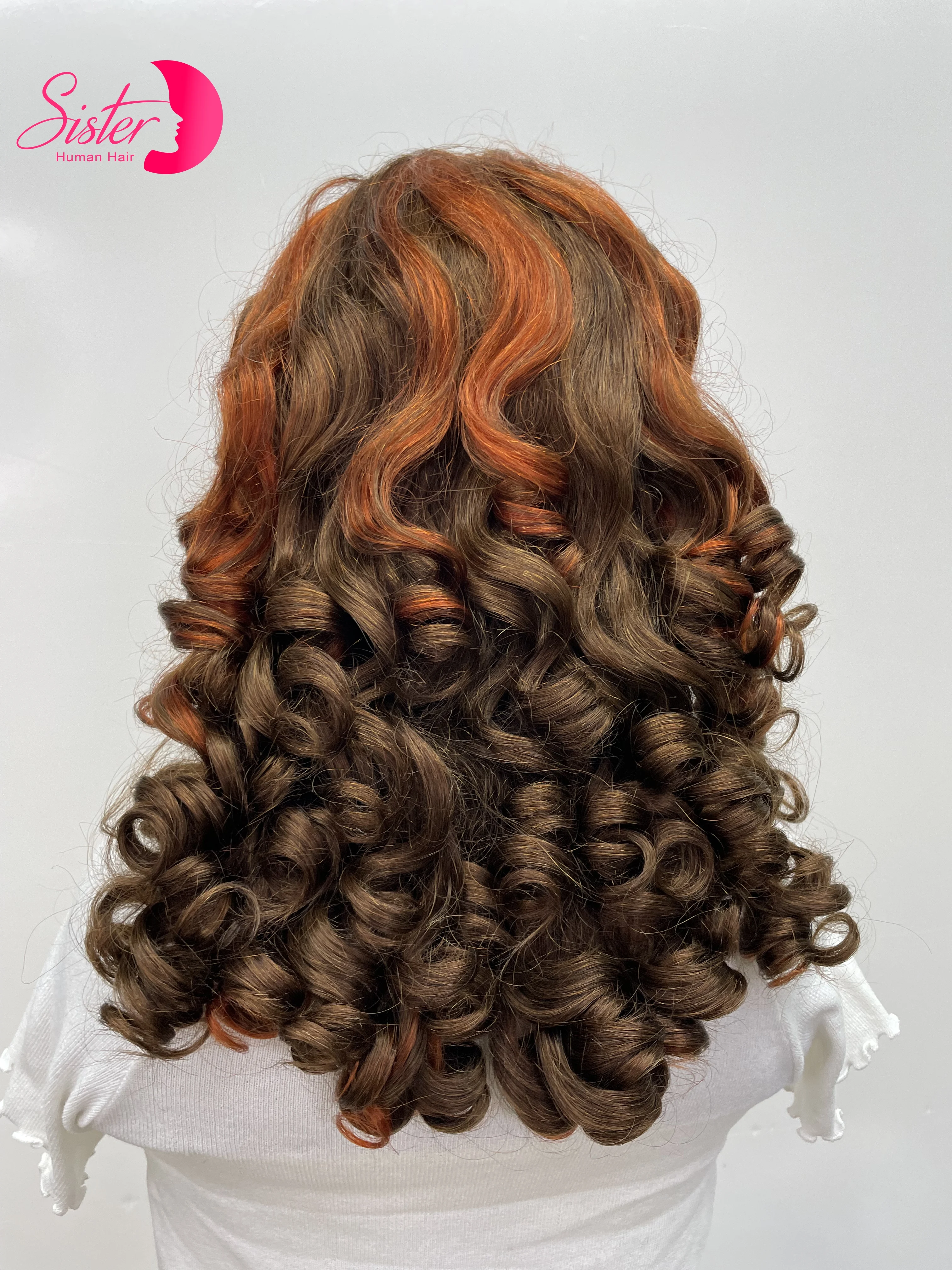 300 Density 4/350 Ginger Loose Wave Human Hair Wigs 12A Double Drawn 13x4 Lace Fumi Bouncy Curly Raw Hair Wigs 24inch for Women