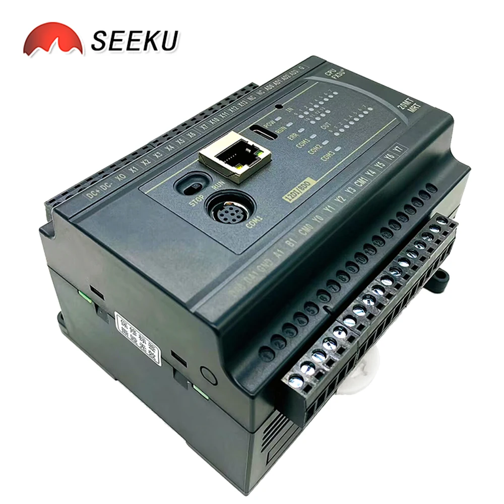 AD 4CH 0-10V 2CH K-Type/ PT100 4CH NTC Ethernet RS485 MODBUS PLC FX3U 24/32 MR MT MRT  RTC Industrial Controller - view 5