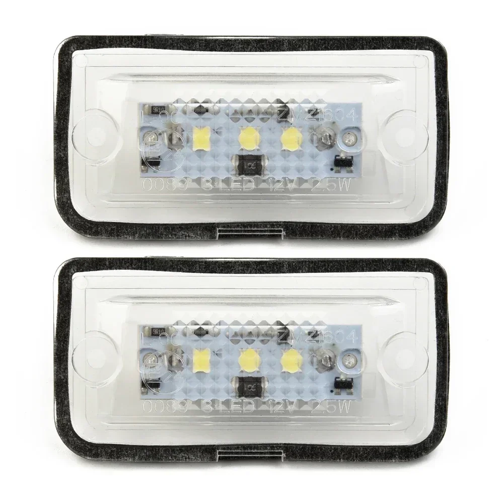 2pcs Car LED License Plate Light For Mercedes C-Class W203 CLK W209 A209 C209 SL R 6000K Car License Plate Lights Assembly