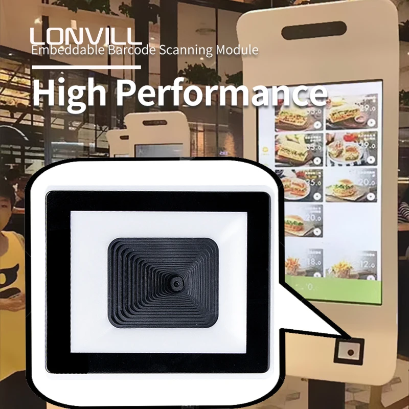 LONVILL USB RS232 Optional RS485 TTL GPIO Wiegand IC ID Card Embedded High Integration Barcode Scanner Module