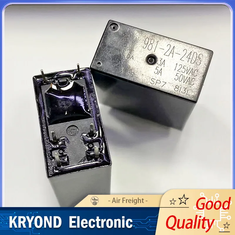 

10 шт. силовое реле 981-2A-24DS 24 В постоянного тока F4AK024T 5A 6PIN нормально разомкнутое для электрического управления