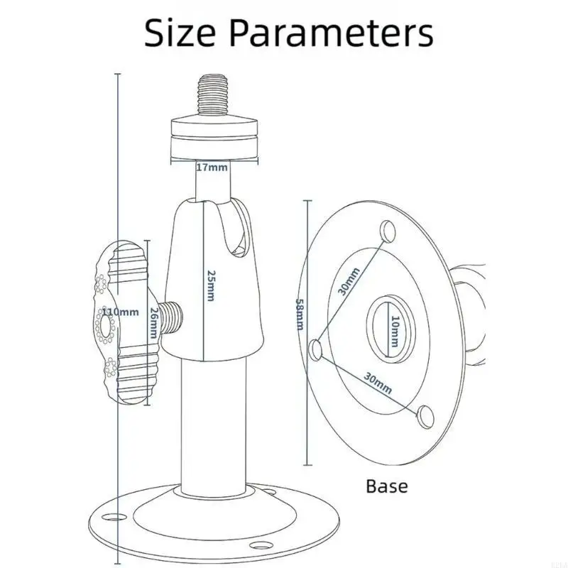 Braket Pemasangan Dinding Universal untuk Kamera Keamanan 360 Dudukan Besi Dapat Disesuaikan B2EA
