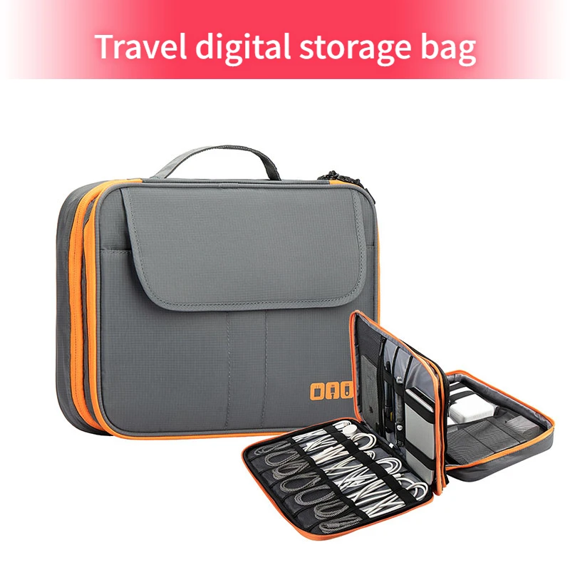 

Travel Cable Organizer Bag, 3 Layer Large Capacity Electronics Accessories Bag for Cables, SD Card,Chargers, Power Bank, Tablet