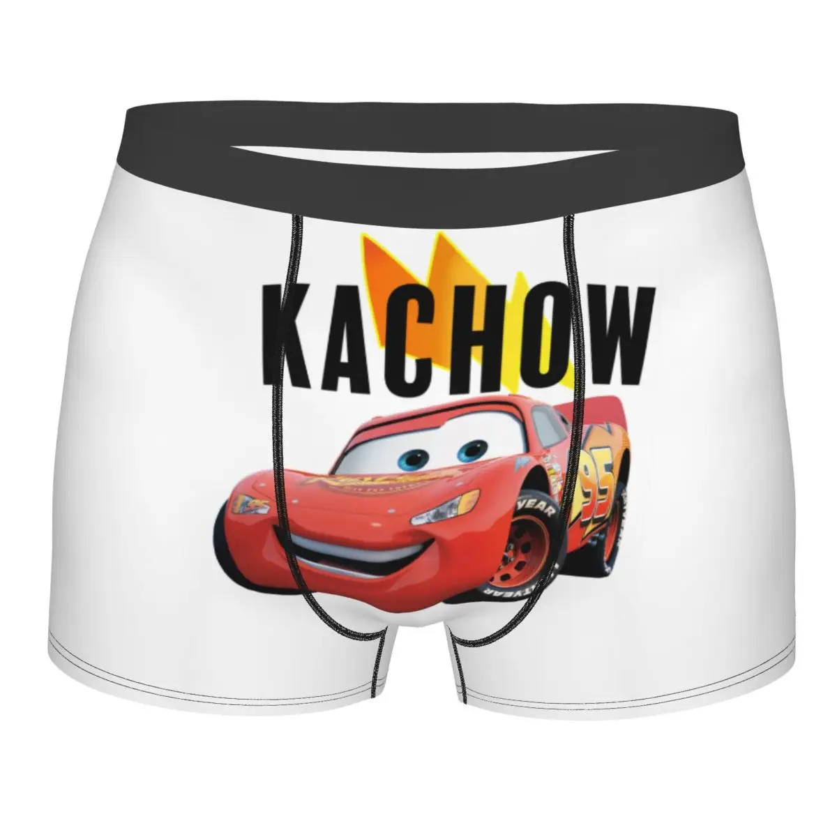 

Male Cool Lightning Mcqueen Cartoon Cars Kachow Underwear Boxer Briefs Men Soft Shorts Underpants