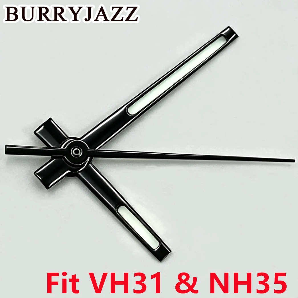 VH31 Datejust Style Watch Hands C3 Green Luminous Fit VH31 VH31A VH60 VH61 VH63 Miyota 2035 2115 2315 NH35 NH36 Movement