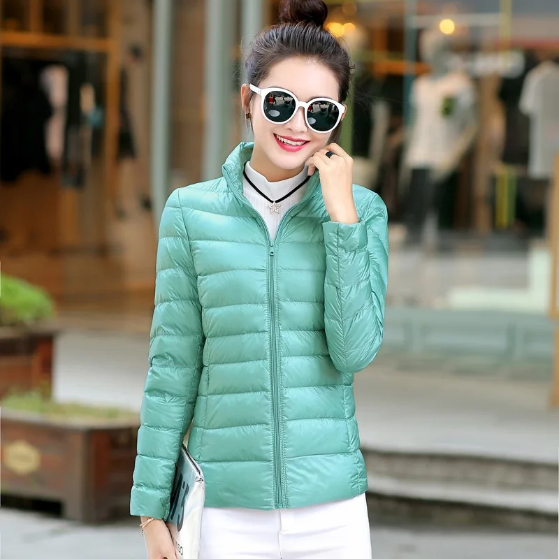 

Slim Fit рта, женское модное корейское пальто, легкое осенне-зимнее хлопковое пальто с воротником-стойкой и застежкой-молнией