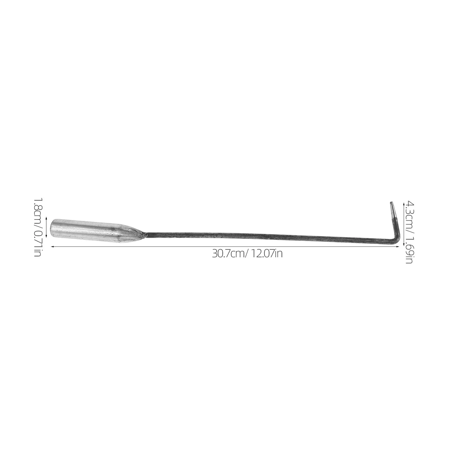 Heavy Duty Metal Fire Poker for Fire Pit Fireplace Outdoor Camping Fireplace Tools Set Indoor Use Nonslip Handle Compact Space