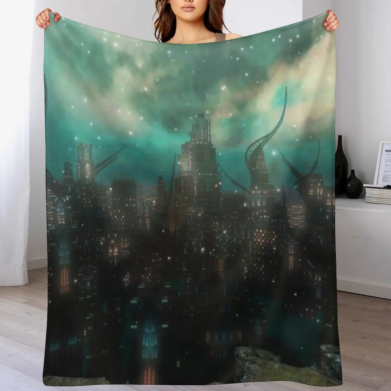 

FFXIV - Amaurot Throw Blanket wednesday Thin Cute Plaid on the sofa Blankets