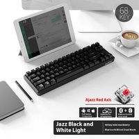 Ajazz K680t 68-Key Bluetooth Wired Dual-Mode Mechanical Keyboard Gaming Mechanical Keyboard Charging Mini Usb Office Laptop