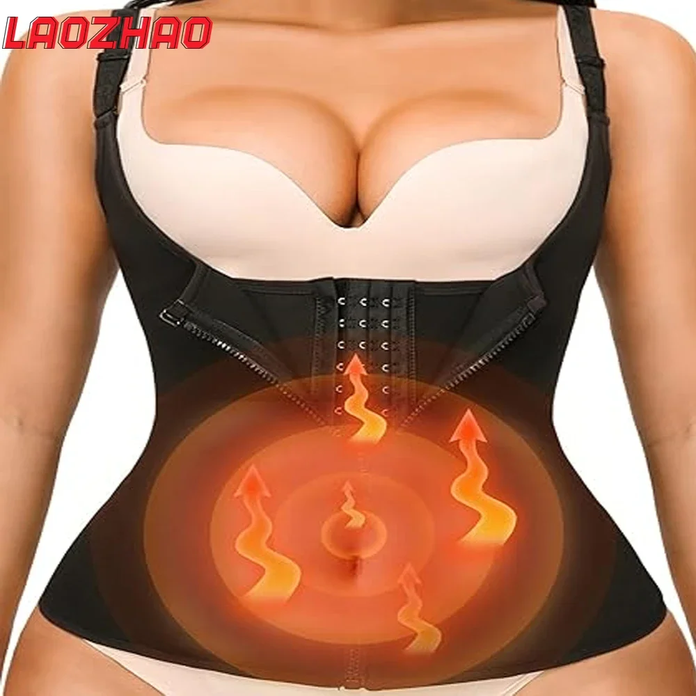 1Piece LAOZHAO Waist Trainer for Women Corset Shapewear with Zipper Women's Waist Cincher Tank Top with Adjustable Straps