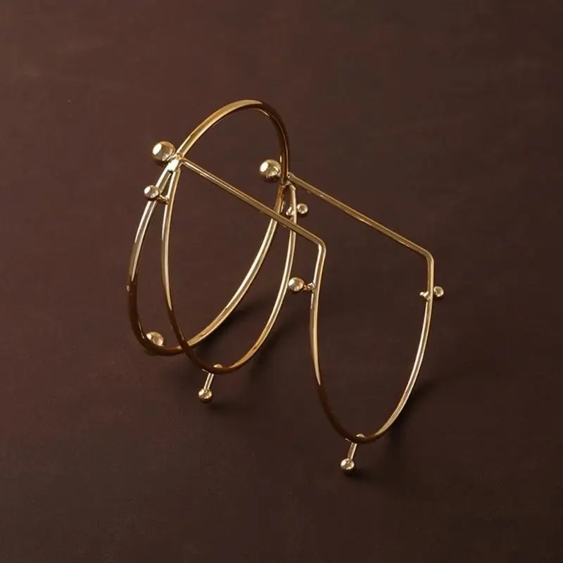 A52E 2023 Beads Crown Display Rack Metal Gold Crystal Headbands Princess Crown Headband Support Holder