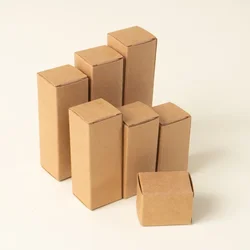 50pcs Kraft Gift Carboard Packaging boxes Mini Essential Oil Packaging Box Hardware Toothbrush Box Rectangle Cosmetics Color Box